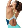 imageSpeedo Womens Swimsuit One Piece Quantum Splice Thin Strap High Cut SolidFushion Arctic Glass