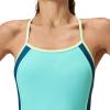 imageSpeedo Womens Swimsuit One Piece Quantum Splice Thin Strap High Cut SolidFushion Arctic Glass