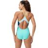 imageSpeedo Womens Swimsuit One Piece Quantum Splice Thin Strap High Cut SolidFushion Arctic Glass