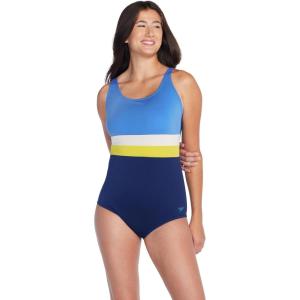 imageSpeedo Womens Swimsuit One Piece Sweetheart Moderate CutBanded Cerulean Blue
