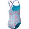 imageSpeedo Girls Swimsuit One Piece Thin StrapsWavy Daisy Blue