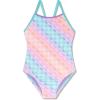 imageSpeedo Girls Swimsuit One Piece Thin StrapsOmbre Check