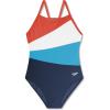 imageSpeedo Girls Swimsuit One Piece Thin StrapsRadiating Blue Print