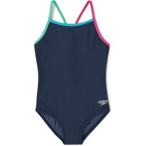 imageSpeedo Girls Swimsuit One Piece Thin StrapsBlue Print