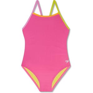 imageSpeedo Girls Swimsuit One Piece Thin StrapsFlare Pink