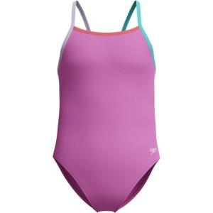 imageSpeedo Girls Swimsuit One Piece Thin StrapsNeon Violet