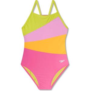 imageSpeedo Girls Swimsuit One Piece Thin StrapsRadiating Flare Pink