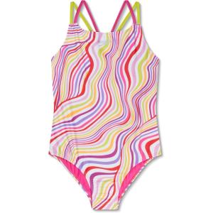 imageSpeedo Girls Swimsuit One Piece Thin StrapsWind N Wavy