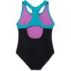 imageSpeedo Girls Swimsuit One Piece Mesh Splice Thick StrapMesh Ceramic