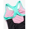 imageSpeedo Girls Swimsuit One Piece Mesh Splice Thick StrapMesh Fuchsia Pink