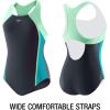 imageSpeedo Girls Swimsuit One Piece Mesh Splice Thick StrapMesh Ocean Depths