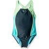 imageSpeedo Girls Swimsuit One Piece Mesh Splice Thick StrapMesh Asphalt