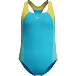 imageSpeedo Girls Swimsuit One Piece Infinity Splice Thick StrapPicton Blue