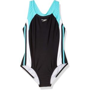 imageSpeedo Girls Swimsuit One Piece Infinity Splice Thick StrapSea Level