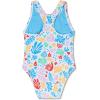 imageSpeedo Girls Swimsuit One Piece Thick Strap Racer Back PrintedBright White