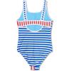 imageSpeedo Girls Swimsuit One Piece Thin StrapsMariner Stripe Cobalt