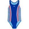 imageSpeedo Girls Swimsuit One Piece Thick Strap Racer Back PrintedTrue Cobalt