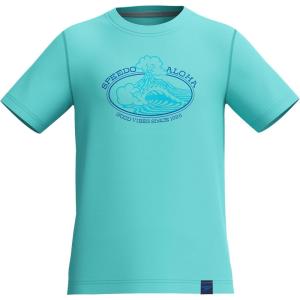 imageSpeedo Boys Uv Swim Shirt Short Sleeve Tee GraphicArctic Glass
