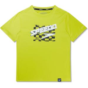 imageSpeedo Boys Uv Swim Shirt Short Sleeve Tee GraphicBitter Lime
