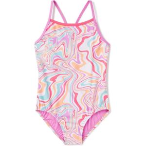 imageSpeedo Girls Swimsuit One Piece Thin StrapsCyclamen Swirl