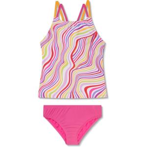 imageSpeedo Girls Swimsuit Two Piece Tankini Thin StrapFlare Pink