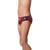 imageSpeedo Mens Caged Out Brief Endurance SwimsuitFusion RedWhiteBlue