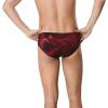 imageSpeedo Mens Caged Out Brief Endurance SwimsuitFusion Speedo Maroon