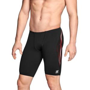 imageSpeedo Mens Caged Out Jammer Endurance SwimsuitSolar Speedo Red