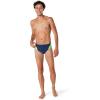 imageSpeedo Mens Standard Swimsuit Brief Eco Prolt Solid AdultSplice Team NavyBright Green