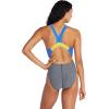 imageSpeedo Womens Swimsuit One Piece Creora Highclo Quantum Splice High Cut SolidJet Black