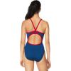 imageSpeedo Womens Swimsuit One Piece Endurance Flyback Solid Adult Team ColorsTeam NavyRed 418