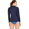 imageSpeedo Womens Uv Swim Shirt Long Sleeve Full Zip Front RashguardPeacoat