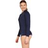 imageSpeedo Womens Uv Swim Shirt Long Sleeve Full Zip Front RashguardPeacoat