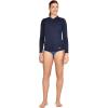 imageSpeedo Womens Uv Swim Shirt Long Sleeve Full Zip Front RashguardPeacoat