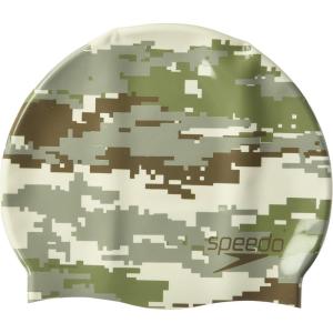 imageSpeedo UnisexAdult Swim Cap Silicone  Manufacturer DiscontinuedCamoBrownBeige