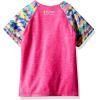imageSpeedo Girls Uv Swim Shirt Short Sleeve Printed Rashguard  Manufacturer DiscontinuedBright Pink