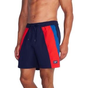 imageSpeedo Mens Swim Trunk Mid Length Redondo StripePeacoat