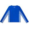 imageSpeedo Girls Uv Swim Shirt Long Sleeve RashguardMariner Stripe Cobalt