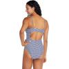imageSpeedo Womens Swimsuit One Piece VNeck Strappy Back Contemporary CutTexture Cerulean Blue