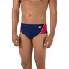 imageSpeedo Mens Swimsuit Brief Endurance Splice Team ColorsNavyRedWhite Splice