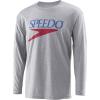 imageSpeedo UnisexAdult TShirt Long Sleeve Crew Neck VintageMedium HeatherLarge
