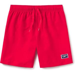 imageSpeedo Boys Swim Trunk Mid Length Redondo SolidHigh Risk Red
