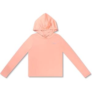 imageSpeedo Girls Uv Swim Shirt Long Sleeve RashguardHooded Disco Peach