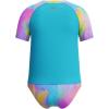 imageSpeedo Girls Printed Short Sleeve Rash Guard tShirt Two Piece Swim SetHula Blend