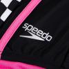 imageSpeedo Girls Swimsuit One Piece Thick Strap Racer Back PrintedRacing Check Splice
