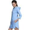 imageSpeedo Womens Hooded Aquatic Fitness Robe and CoverUp with Full Front ZipRobbia Blue