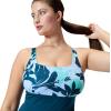 imageSpeedo Womens Swimsuit One Piece Adjustable Square Neck Moderate CutKaluna Floral Dark Teal