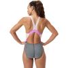 imageSpeedo Womens Swimsuit One Piece Creora Highclo Quantum Splice High Cut SolidHeather Aloha Sand
