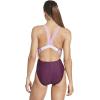 imageSpeedo Womens Swimsuit One Piece Creora Highclo Quantum Splice High Cut SolidPotent Purple