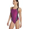 imageSpeedo Womens Swimsuit One Piece Creora Highclo Quantum Splice High Cut SolidRaspberry Radiance